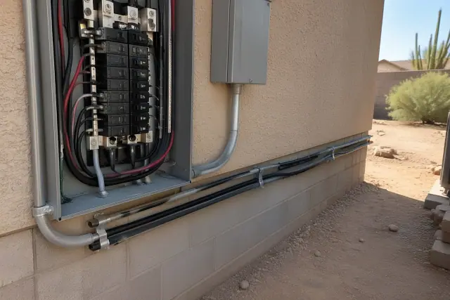 Electrical panel evaluation and upgrade for an EV charger installation in Mesa, AZ.