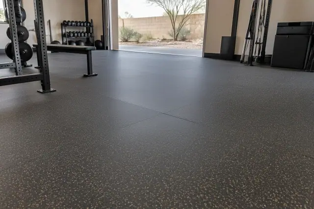 Textured rubber flooring installed at a commercial sports facility in Mesa, AZ.
