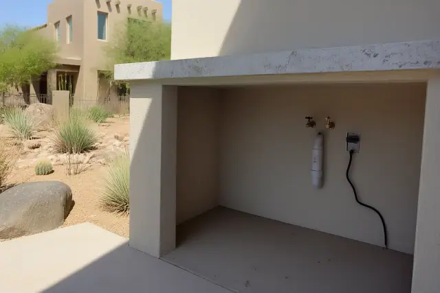 New appliance installation in a kitchen under-counter space at a home in Phoenix, AZ.