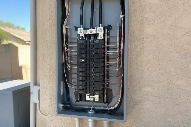 Breaker configuration and circuit labeling for a 200 amp service upgrade in Phoenix, AZ.