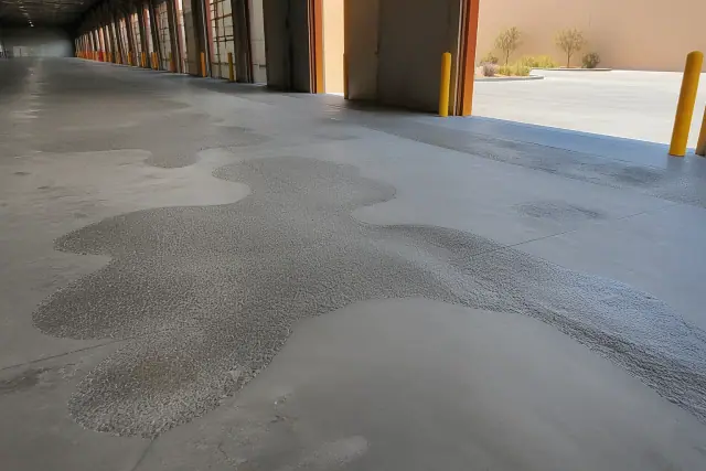 Industrial sealant and non-slip flooring installed in a Phoenix, AZ logistics warehouse.