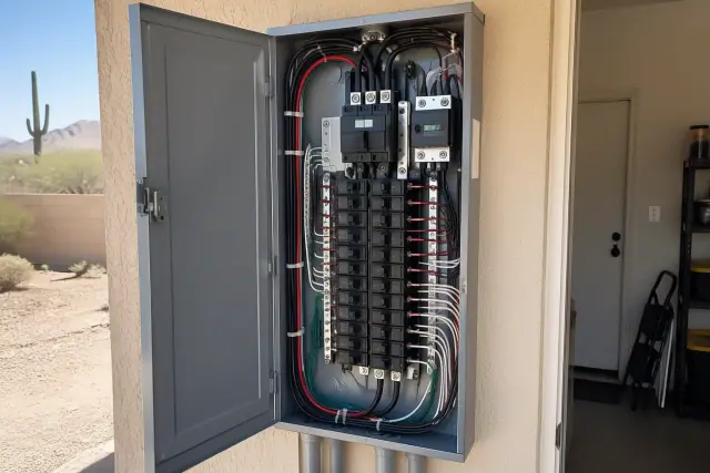Add circuit and surge protection installed in a Phoenix, AZ electrical panel.