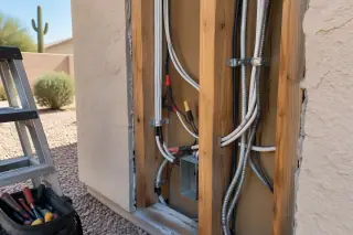 Aluminum wiring replacement materials and finish in Phoenix, AZ.