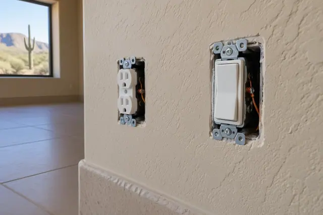 Electrical safety inspection of outlets and switches in a Phoenix, AZ home.