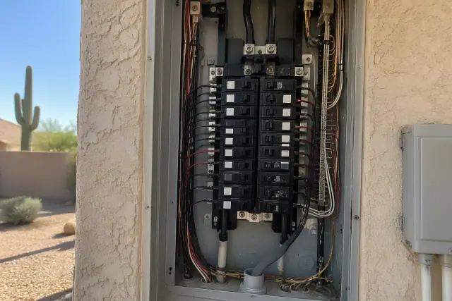 Dual-Function GFCI/AFCI Breakers wired in a Phoenix, AZ home.