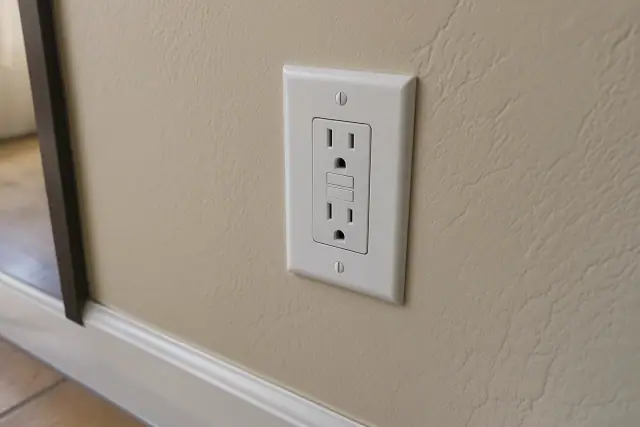 GFCI and AFCI receptacle upgrade on a wall in Chandler, AZ.