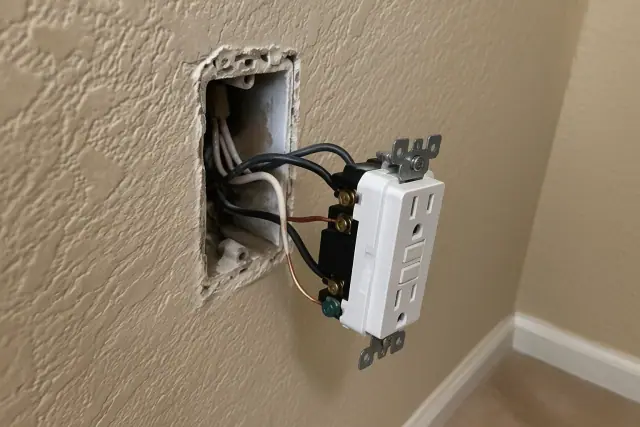 Electrical wiring for GFCI and AFCI upgrades in a Phoenix, AZ home.