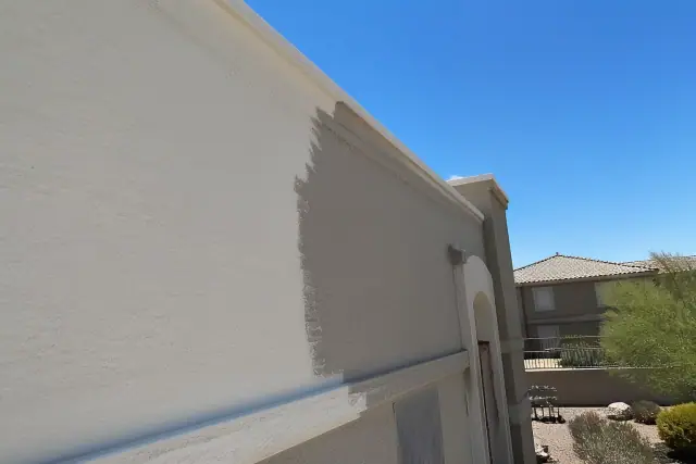 Freshly painted building exterior with desert landscaping in Phoenix, AZ.