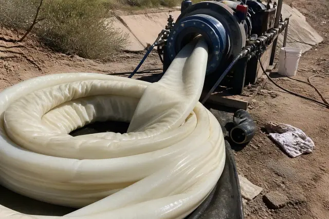 Resin-coated liner being prepared for CIPP sewer pipe repair in Phoenix, AZ.