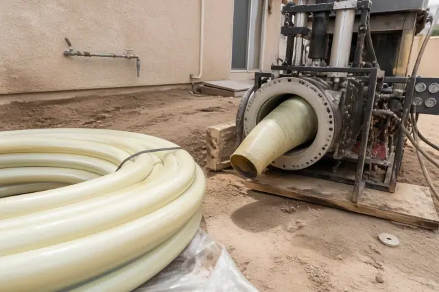 Cured-in-place resin liner installation inside a sewer pipe at a jobsite in Chandler, AZ.