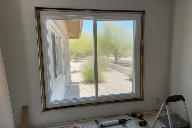 Dual-pane low-E vinyl window installed in a home in Phoenix, AZ.